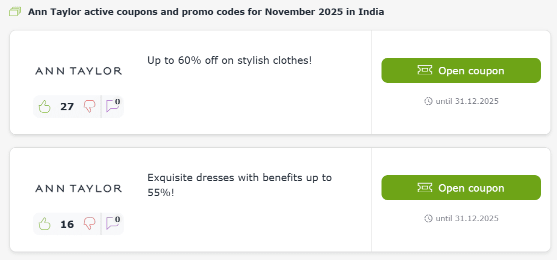 Ann Taylor coupons
