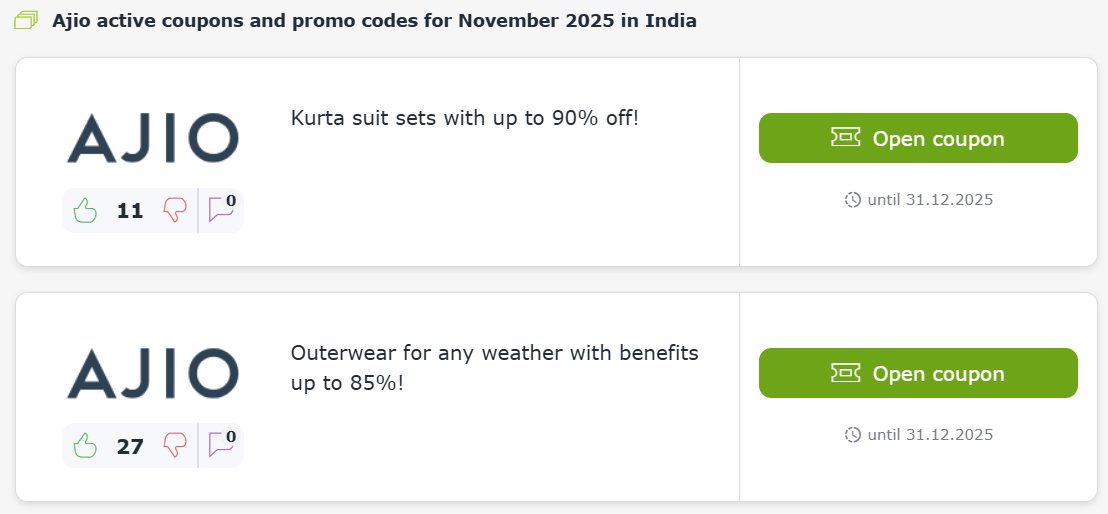 Ajio coupons
