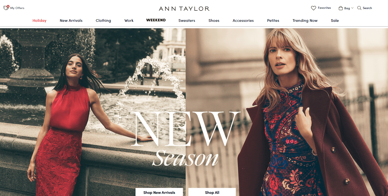 Ann Taylor main page